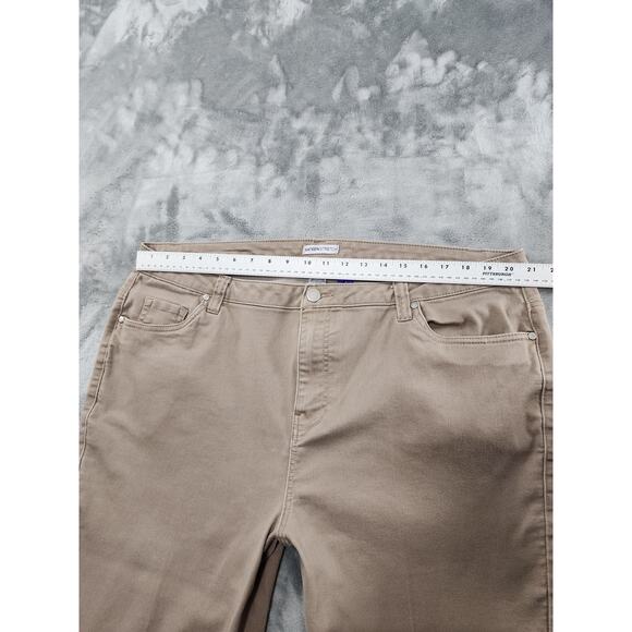 Catherines Sateen Stretch High Rise Straight Leg Jeans Size 24WP Tan Stretch - Picture 8 of 12